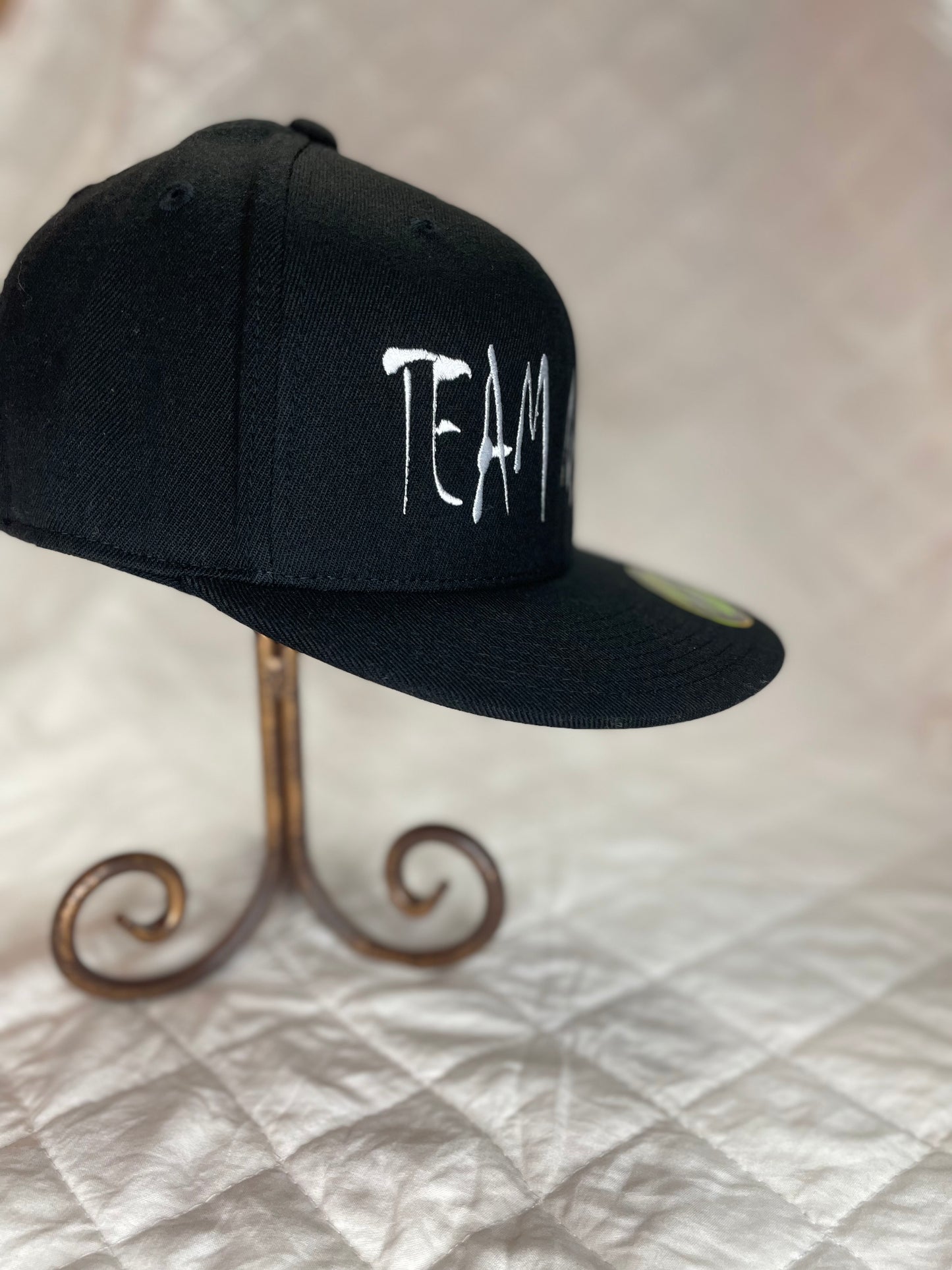Team Nasty B/W Flat Bill Fitted Hat