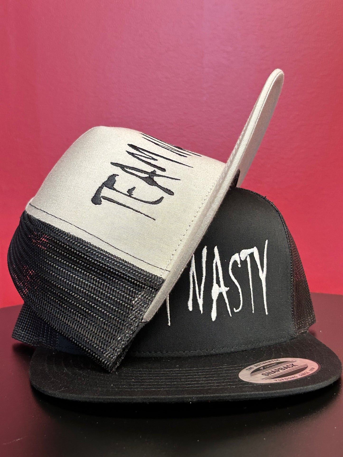 Team Nasty All Black Flat Bill Snap Back