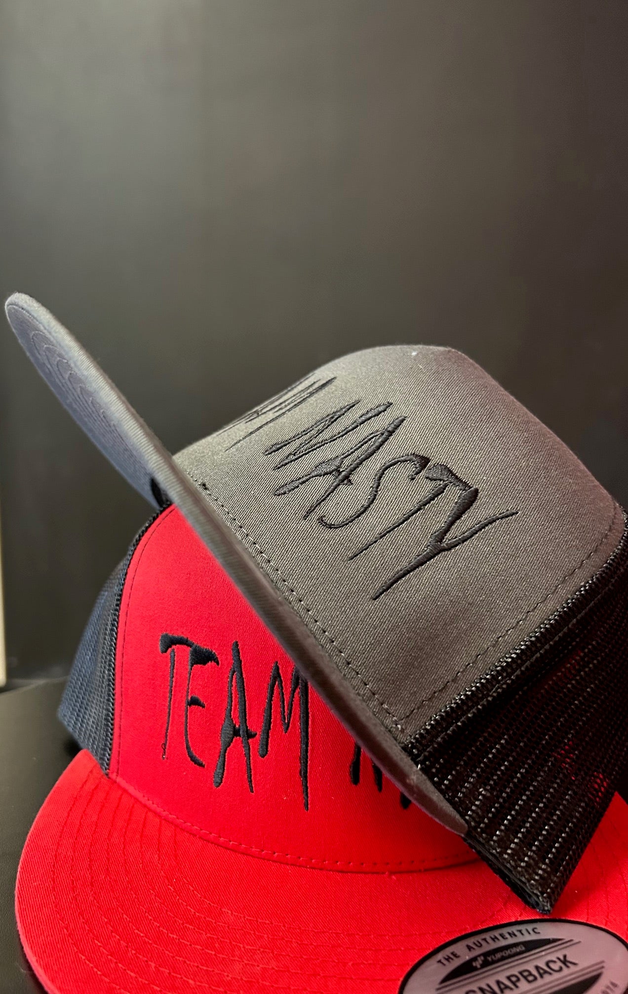 Team Nasty Grey Flat Bill Snap Back