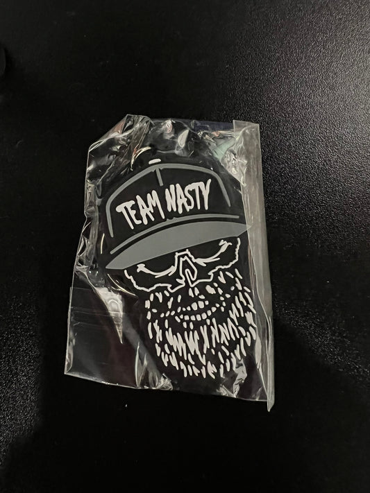 Team Nasty Skull Logo Keychain