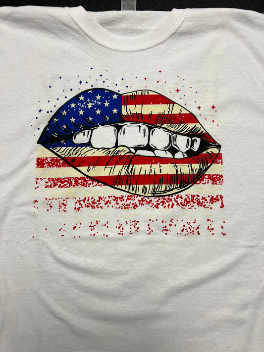 Team Nasty Patriotic Lips Women's T-Shirt