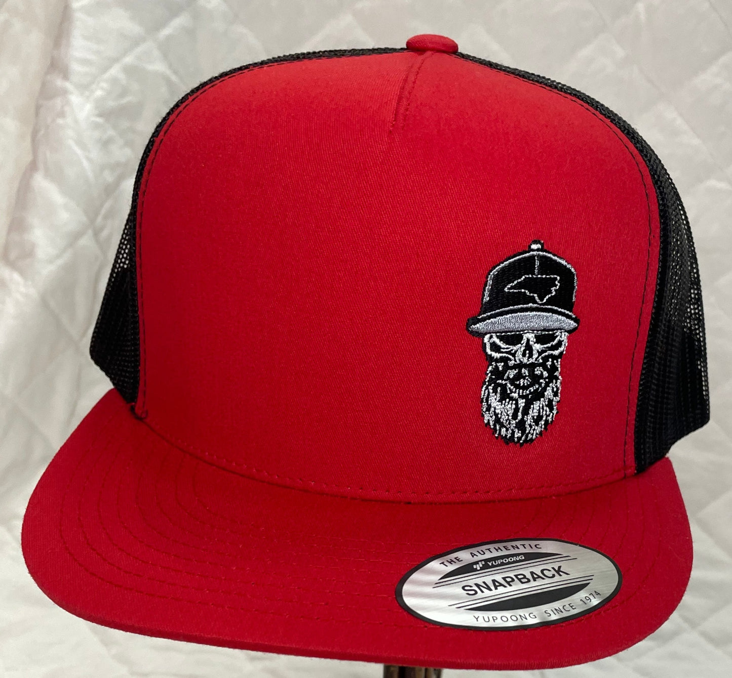 Red and Black Skull Snap Back Team Nasty Hat